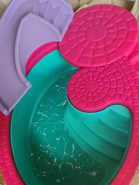 Mattel Teal, Pink & Lavender Doll Pool Playset